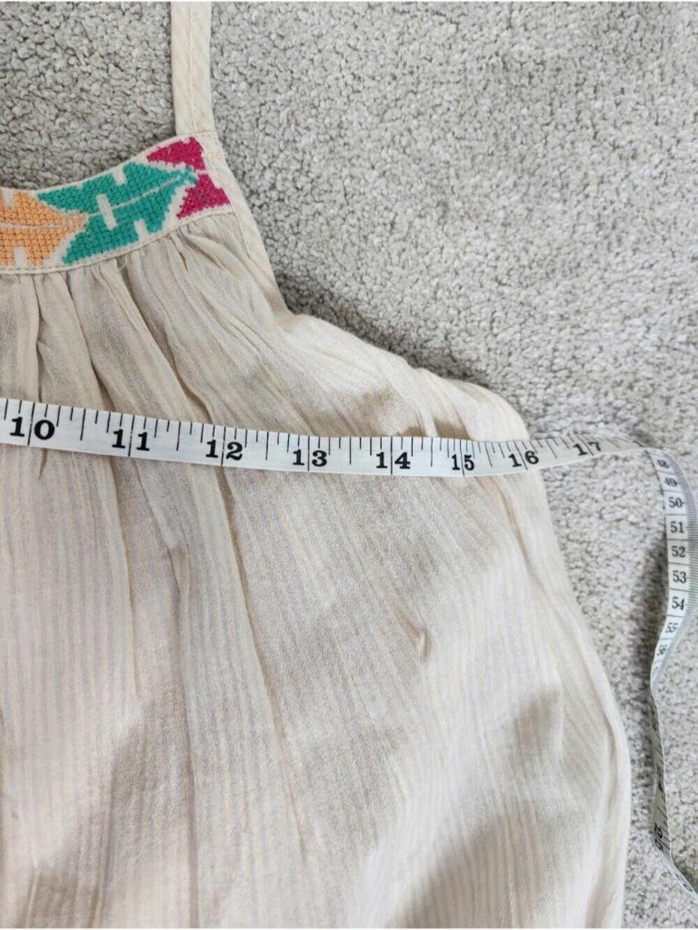 Free People 100% Cotton Cream Dress Size XS Fits Small - Medium Oversized Drapey - Picture 7 of 13